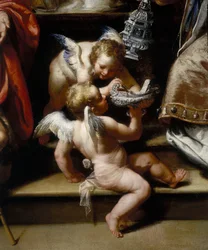 Het altaarstuk van de Madonna van de Sneeuw (detail)